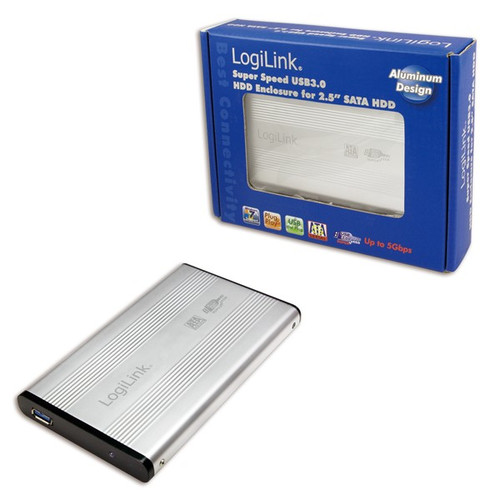 LogiLink External HardDisk Enclosure 2.5" SATA USB 3.0, silver