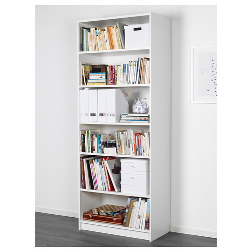 BILLY Bookcase, white, 80x40x202 cm