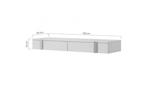 Wall-mounted Console Table Dresser Verica, cashmere/black handles