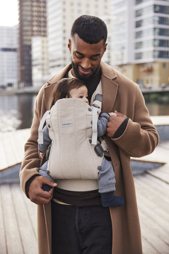 BABYBJORN Baby Carrier Harmony, Woven, Light Beige mélange, 0-3y