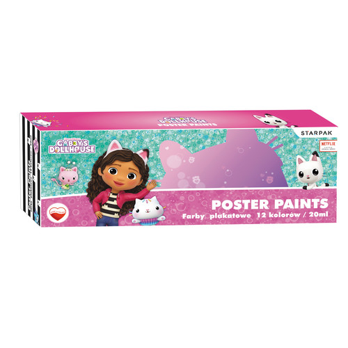 Poster Paints Gabby's Dollhous 12 Colours x 20ml