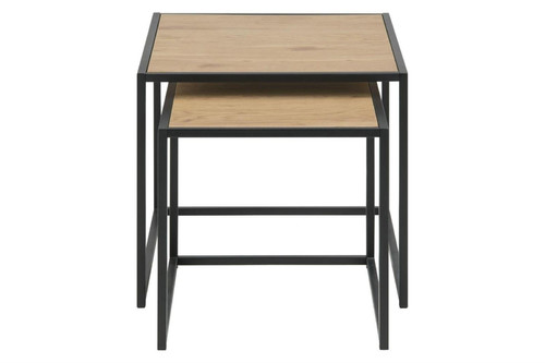 Nesting Tables Set of 2 Seaford, natural oak