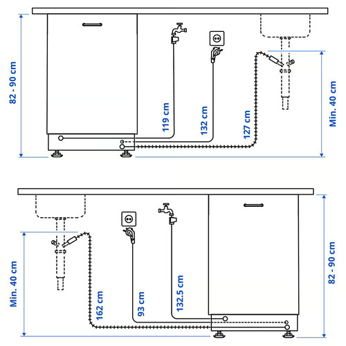 ÖSTVEDA Integrated dishwasher, IKEA 500, 60 cm