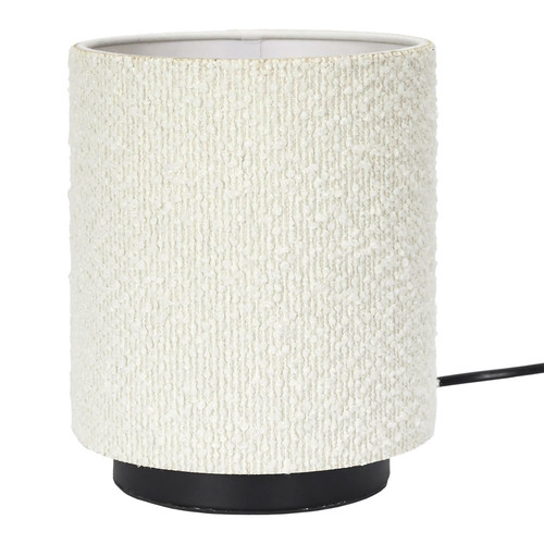 Table Lamp with Boucle Shade, white