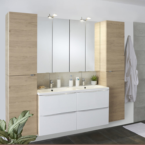 GoodHome Wall Cabinet Imandra 40 x 90 x 36 cm, oak effect