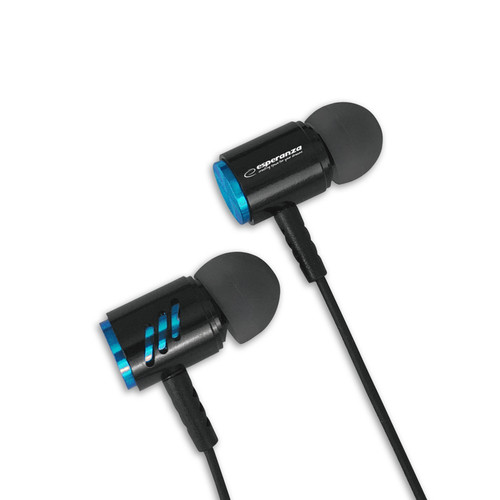 Esperanza Headphones Earphones, black/blue