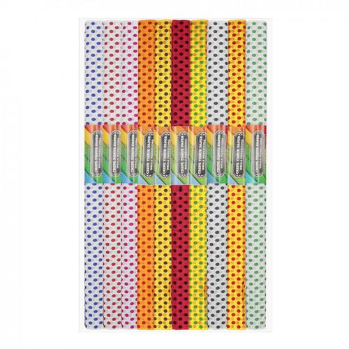 Crepe Paper 50x200cm 10pcs, dots