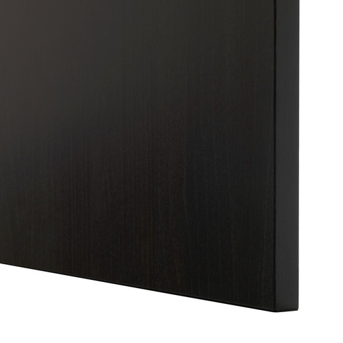 BESTÅ TV storage combination/glass doors, black-brown/Lappviken black-brown clear glass, 240x42x231 cm