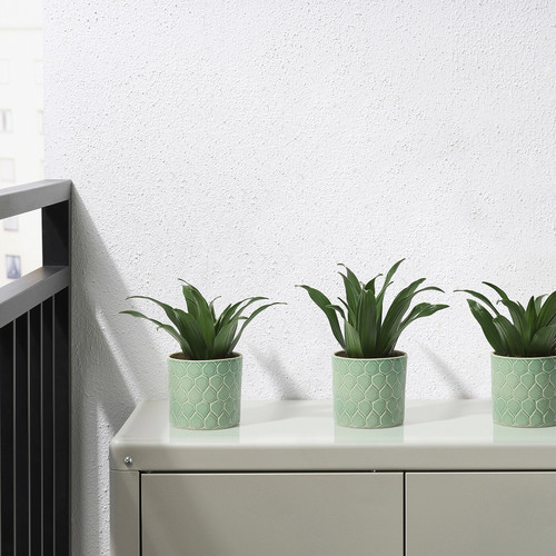 CHIAFRÖN Plant pot, indoor/outdoor green, 9 cm