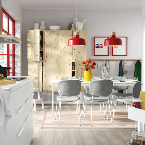 VIHALS Extendable table, white, 120/180x74 cm