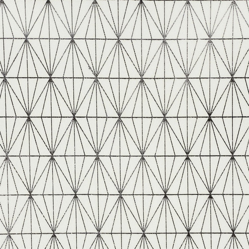 Tablecloth Geometric Dore 140x250cm, white/silver