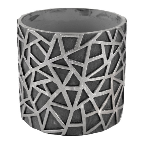 Plant Pot Cover Etno 14 cm, silver