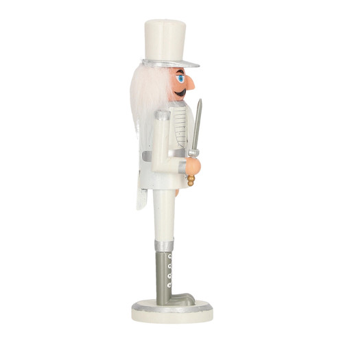 Nutcracker Christmas Decoration 28cm, white, hat