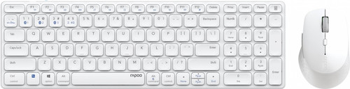 Rapoo Wireless Keyboard and Mouse Set Multi-mode 9700, white