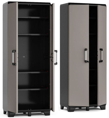Outdoor/Workshop High Cabinet Pro High, black-grey