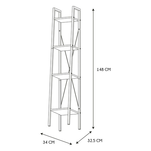 Shelving Unit Cilyan M, white