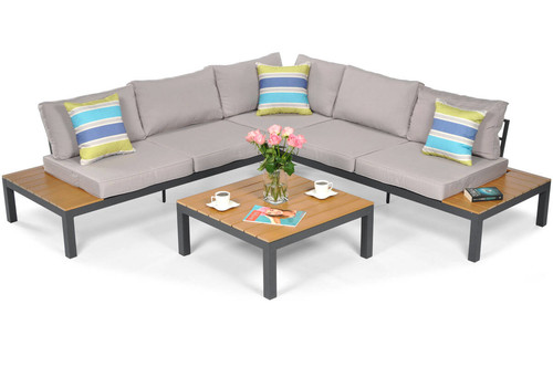 Outdoor Corner Furniture Set BALI, grey