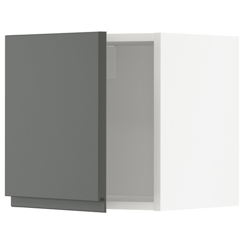 METOD Wall cabinet, white/Voxtorp dark grey, 40x40 cm