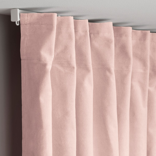 SANELA Curtains, 1 pair, pale pink, 140x300 cm