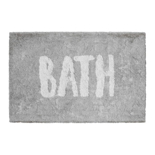 GoodHome Bath Mat Hebo 50 x 80 cm, mineral grey/white