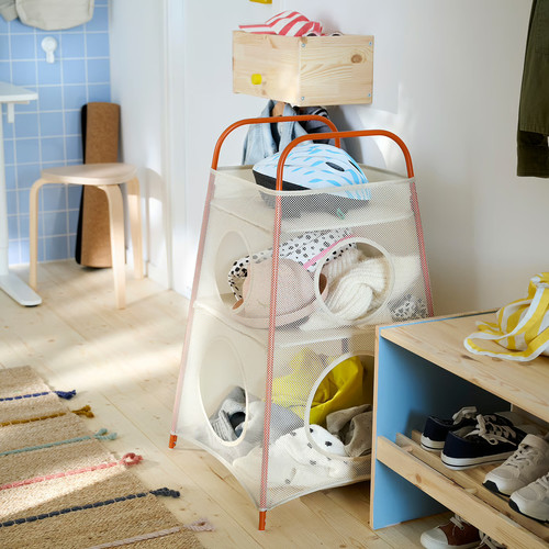 TIGERFINK Storage with compartments, beige/orange