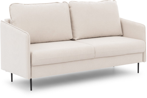 Sofa with Sleeping Function Sofa-Bed Taila, light beige/gold legs