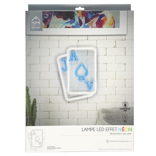 Neon LED Lamp Playing Cards