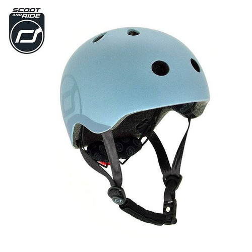 SCOOTANDRIDE Helmet for children S-M 3+ Steel