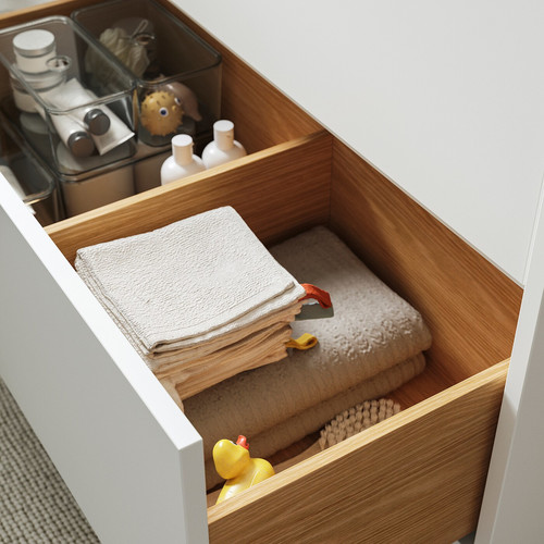HAVBÄCK Wash-stand with drawers, white, 80x48x63 cm