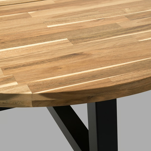 SKOGSTA Dining table, acacia/black, 120 cm