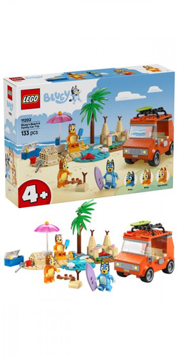 LEGO Bluey's Beach & Family Car Trip 4+