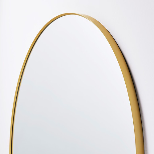 LINDBYN Mirror, gold-colour, 50 cm