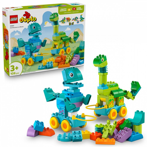 LEGO DUPLO 3in1 Dinosaurs on Wheels 2+