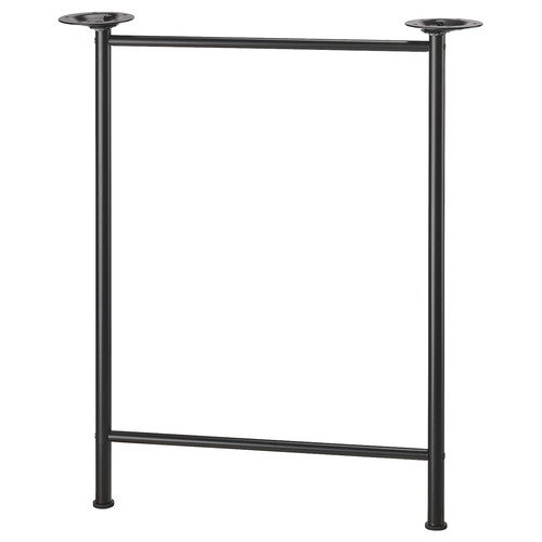 LAGKAPTEN / SPÄND Desk, black-brown/black, 120x60 cm