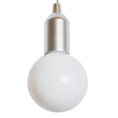 Pendant LED Lamp L, battery-operated, silver