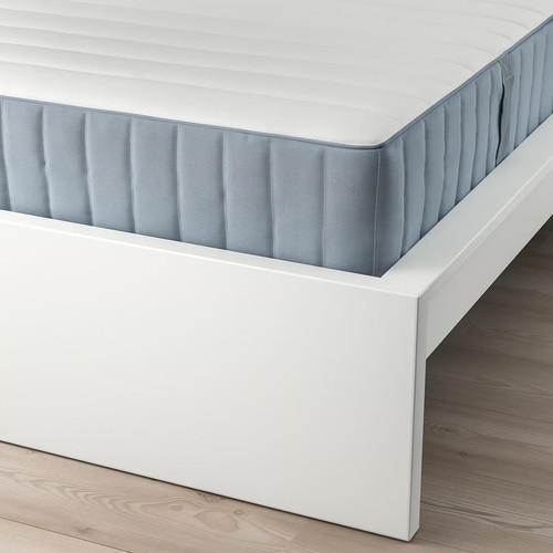 MALM Bed frame with mattress, white/Valevåg extra firm, 160x200 cm
