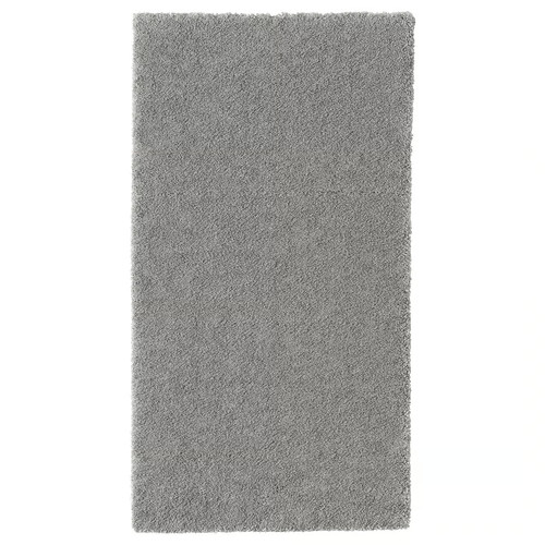 STOENSE Rug, low pile, medium grey, 80x150 cm