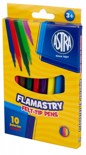 Astra Felt-Tip Pens 10 Colours