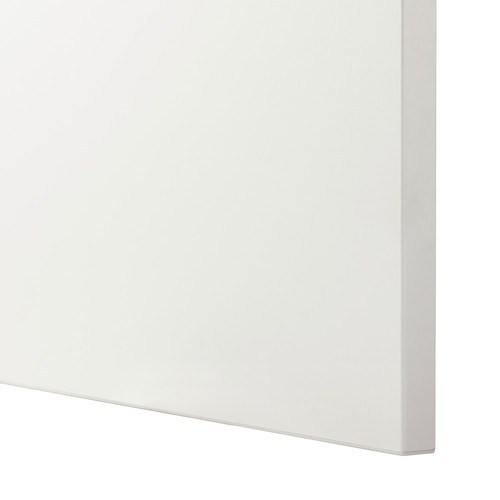 BESTÅ TV storage combination/glass doors, white/Lappviken white clear glass, 300x42x193 cm