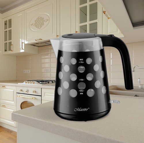 Feel Maestro 1.7L Electric Kettle "Dots" 2200W MR-045-BLACK
