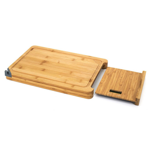 Chopping Board with Scale and Knife Sharpener 3in1