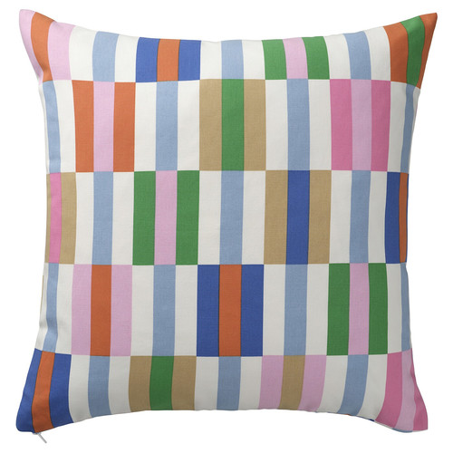 KLIBBKORSÖRT Cushion cover, white/multicolour, 50x50 cm