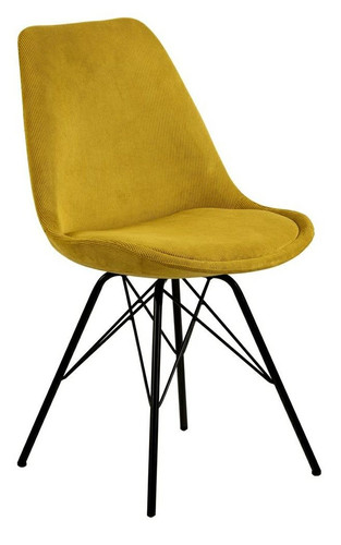 Chair Eris, corduroy, yellow