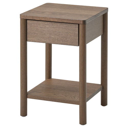 TONSTAD Bedside table, brown stained oak veneer, 40x40x59 cm