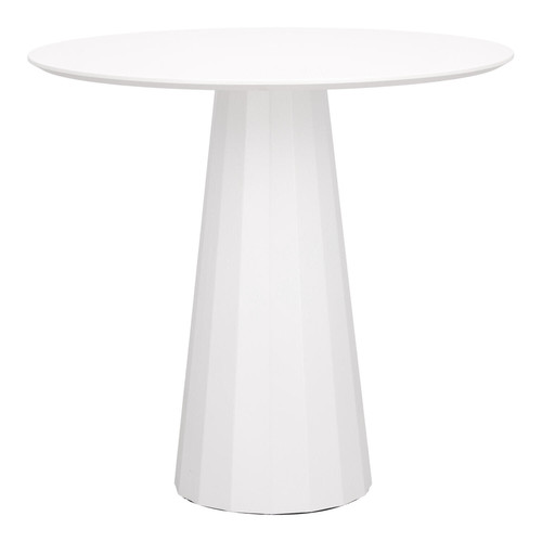 Table Florero, round, single leg, white