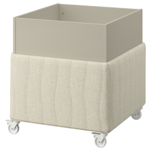 MITTZON Acoustic plant box with castors, Gunnared beige, 70x70x75 cm