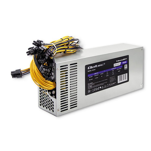 Qoltec PCI-E Power Supply 1850W 80 Plus Miner