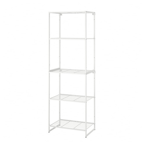 JOSTEIN Shelving unit, in/outdoor/wire white, 61x40x180 cm