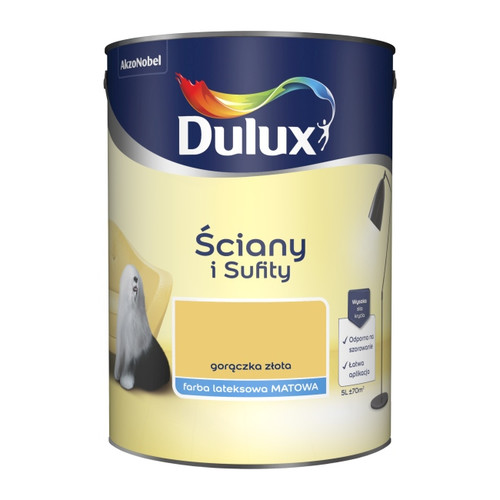 Dulux Walls & Ceilings Matt Latex Paint 5l gold fever