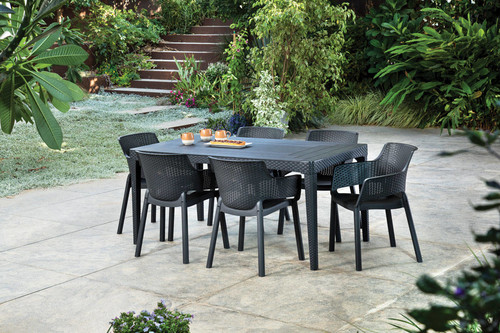 Outdoor Dining Table GIRONA 160 cm, graphite